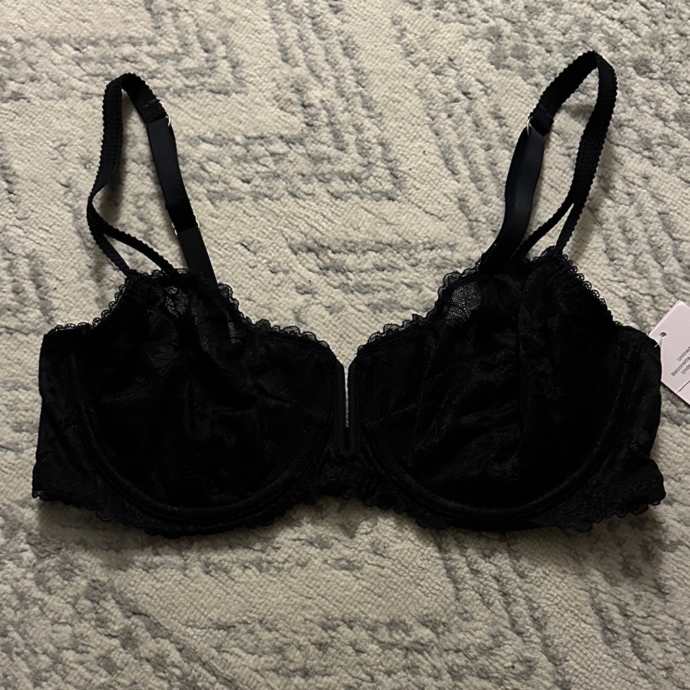Auden Black Lace Underwire Bra